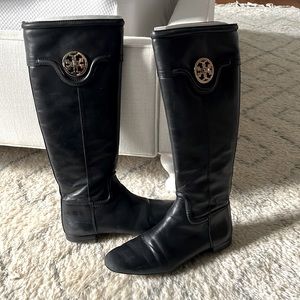 Tory Burch Leather Selma Flat Boots